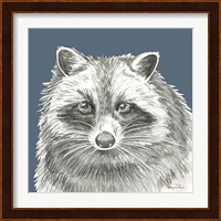 Watercolor Pencil Forest color VI-Raccoon Fine Art Print