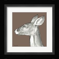 Watercolor Pencil Forest color VII-Doe Framed Print