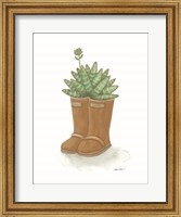 Garden Boots Cactus Fine Art Print