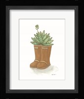 Garden Boots Cactus Fine Art Print