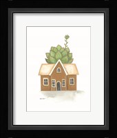 Garden House Cactus Framed Print