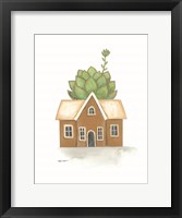 Garden House Cactus Framed Print