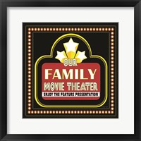 Family Movie Theater Framed Print