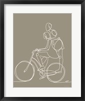 Friend on a Bike II Framed Print