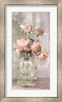 Cottage Peach Roses Fine Art Print