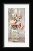 Cottage Peach Roses Fine Art Print