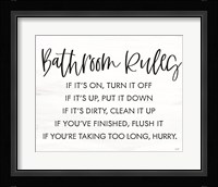 Bathroom Rules Fine Art Print