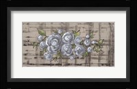 Blue Rose on Plaid Fine Art Print