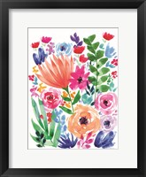 Vibrant Flowers II Framed Print