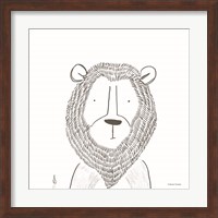 Lion Line Drawing 1 Fine Art Print