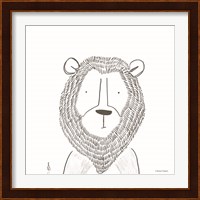 Lion Line Drawing 1 Fine Art Print