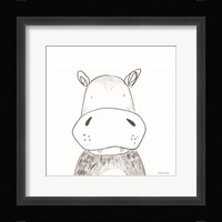 Hippo Line Drawing Fine Art Print