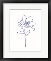 One Line Flower II Framed Print