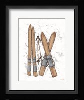 Winter Gear Vintage Ski Framed Print