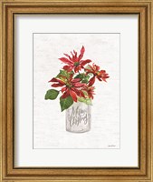 Merry Christmas Poinsettia Fine Art Print