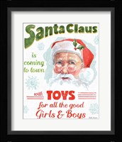 Santa Signs II Framed Print