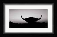 Bull Set BW Crop Fine Art Print