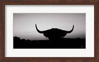 Bull Set BW Crop Fine Art Print