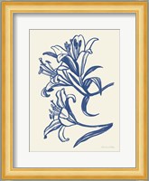 Ink Lilies II Blue Fine Art Print