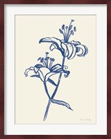 Ink Lilies I Blue Fine Art Print