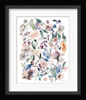 Breezy Florals III Colorful Framed Print