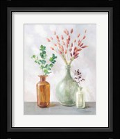 Natural Riches II Clear Vase Framed Print