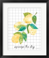 Summer Lemons Sentiment II Framed Print