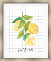 Summer Lemons Sentiment I Fine Art Print