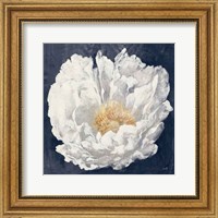 Serene Peony Navy Fine Art Print