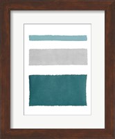 Painted Weaving IV Blue Green Fine Art Print