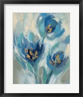 Blue Fairy Tale Floral I Framed Print