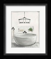 Attic Bathroom II Light Crop Framed Print