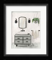 Attic Bathroom I Light Crop Fine Art Print