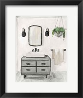 Attic Bathroom I Light Crop Fine Art Print