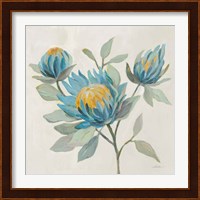 Field Floral II Blue Fine Art Print