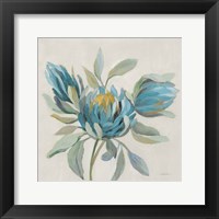 Field Floral I Blue Fine Art Print