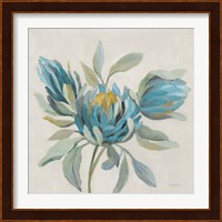 Field Floral I Blue Fine Art Print