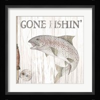 Lake Fishing I Framed Print