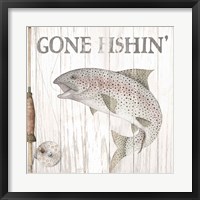 Lake Fishing I Framed Print