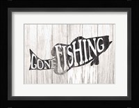 Gone Fishing Sign Fine Art Print