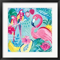 Fruity Flamingos V Fine Art Print
