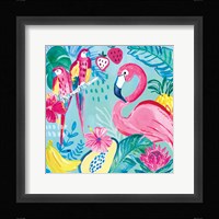 Fruity Flamingos V Framed Print