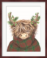 Christmas Highland Cow Fine Art Print