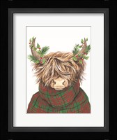 Christmas Highland Cow Framed Print
