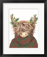 Christmas Highland Cow Framed Print