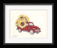 Sunflower Farm Truck Fine Art Print
