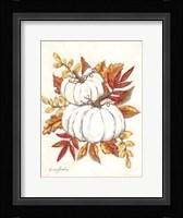 White Pumpkin Fall Foliage Fine Art Print
