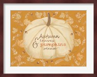 Autumn Leaves & Pumpkin Fine Art Print