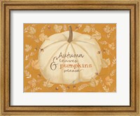 Autumn Leaves & Pumpkin Fine Art Print