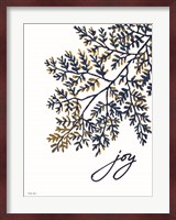 Joy Navy Gold Leaves Fine Art Print